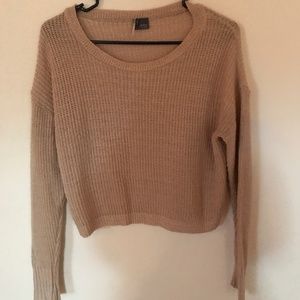 Beige Cropped Sweater